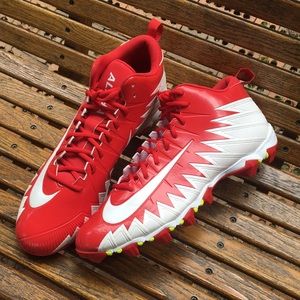 Nike Alpha cleats size 15 red white like new